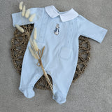 Peter Rabbit Blue Cotton Babygrow