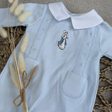 Peter Rabbit Blue Cotton Babygrow