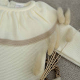 Girls Cream Spanish Knit Romper