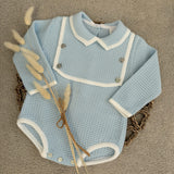 Boys Blue Spanish Knit Romper