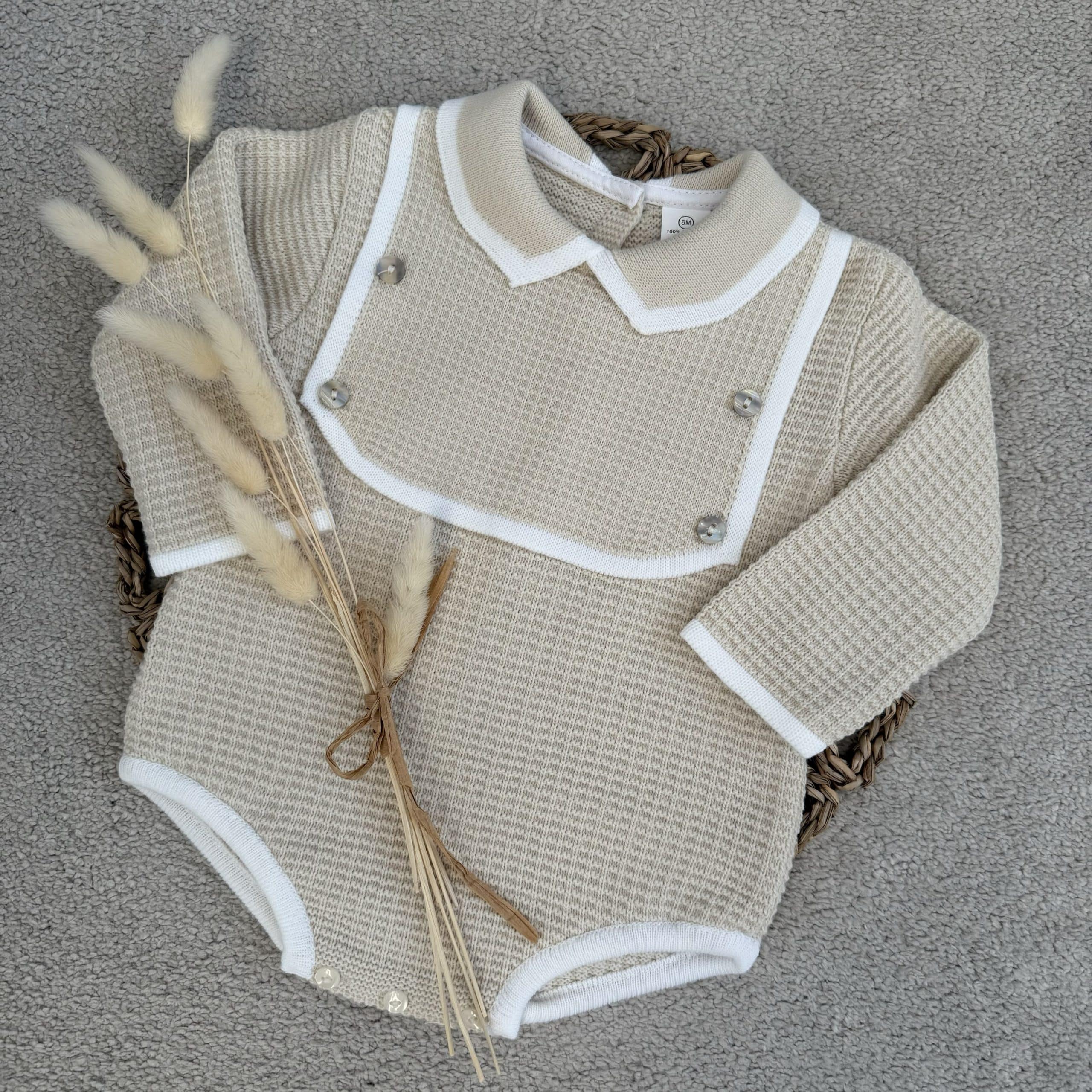 Boys Blue Spanish Knit Romper