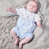 Dandelion Boys Sail Boats Smocked Romper