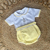 Boys Peter Rabbit Shirt and Bloomers - Lemon