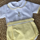 Boys Peter Rabbit Shirt and Bloomers - Lemon