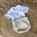 Boys Peter Rabbit Shirt and Bloomers - Beige