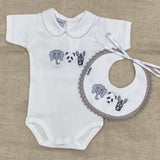 Perfect Little Thing Boys Safari Vest And Bib Set