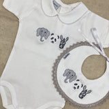 Perfect Little Thing Boys Safari Vest And Bib Set