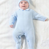 Boys Blue Spanish Romper With Pom Hat