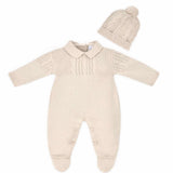 Unisex Beige Spanish Romper With Pom Hat