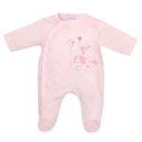 Dandelion Elephant And Bird With Balloon Sleepsuit - Pink