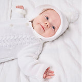 Dandelion Unisex Hooded Knitted Pramsuit - White