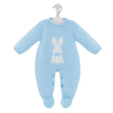 Dandelion Baby Boys Blue Knitted Bunny Romper