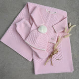 Baby Girls Pink Spanish 3 Piece Knitted Set