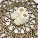 Soft Touch Baby's Soft Knitted Lace Booties - Ivory