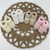 Soft Touch Baby's Soft Knitted Lace Booties - Ivory