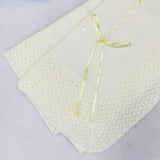 Perfect Little Thing Baby Spanish Luxury Bow Knitted Shawl - Lemon