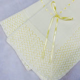 Perfect Little Thing Baby Spanish Luxury Bow Knitted Shawl - Lemon