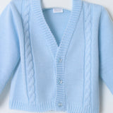 Boys Blue Cable Knit Cardigan