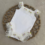 Girls Handmade Rosebud Lace Vest