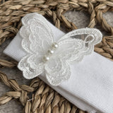 Baby Girls White 3D Butterfly Headband