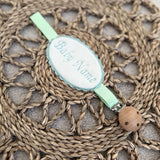 Girls Round Handmade Mint Green Dummy Clip