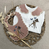 Baby Girls Bambi Handmade Baby grow and Bib