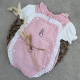 New Peter Rabbit & Flopsy Bunny Pink Stripe Romper