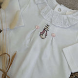 Flopsy Rabbit White Cotton Sleepsuit