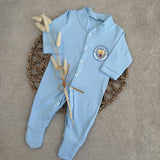 Boys Manchester City Blue Baby Grow