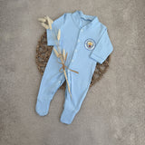 Boys Manchester City Blue Baby Grow