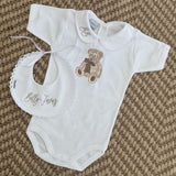 Baby Unisex Bear Vest And Bib Set