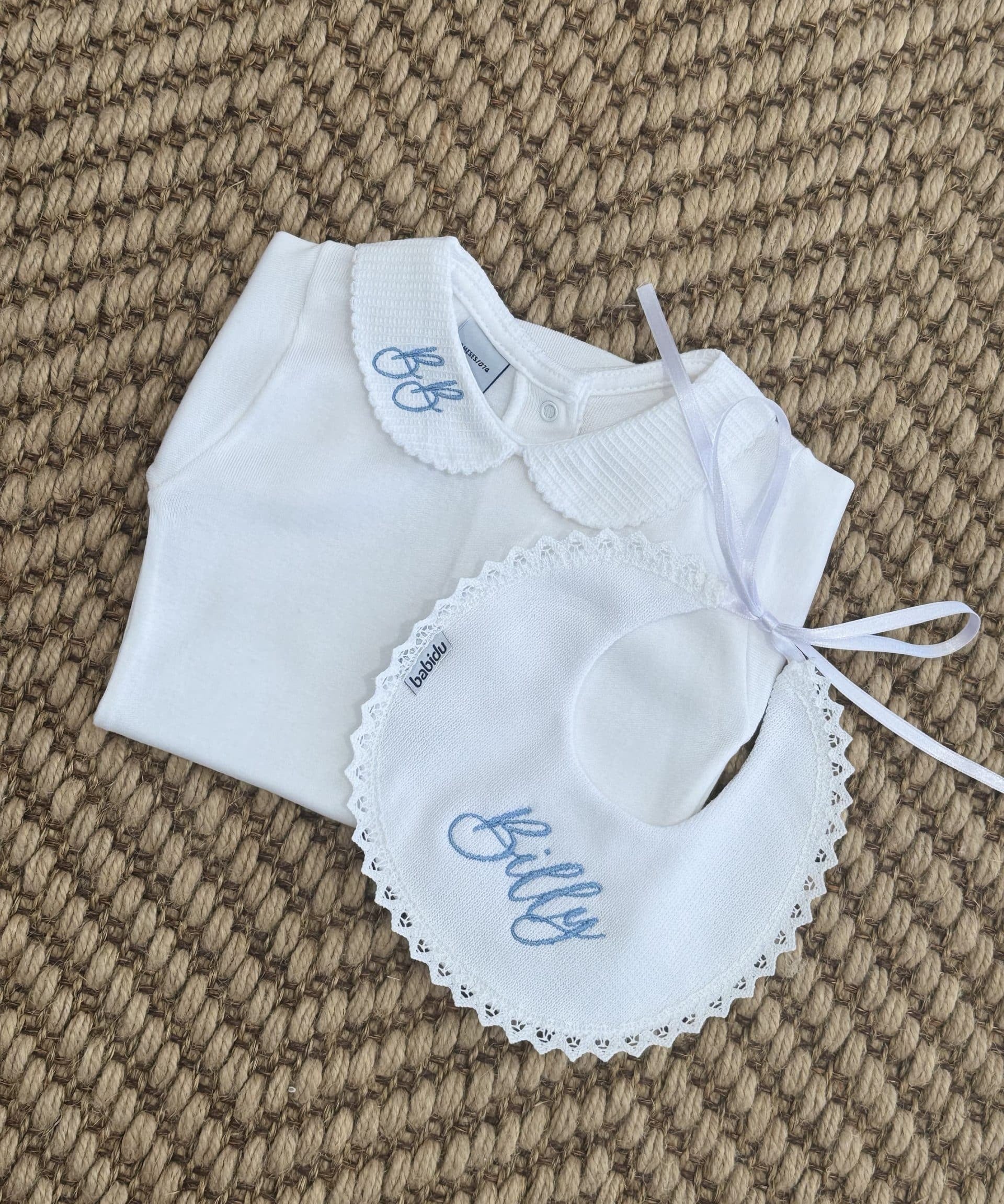 Baby Unisex Personalised Vest And Bib Set