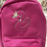 Girls Pink Swan Backpack