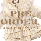 Mintini Girls Gold Frill Winter Coat