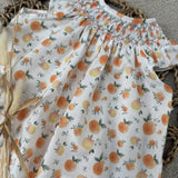 Girls Orange Print Dress and Jam Pants Set 3 Months