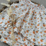 Girls Orange Print Dress and Jam Pants Set 3 Months