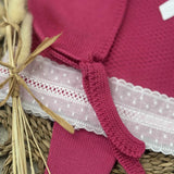 Girls Pink Knitted Three Piece Set Newborn