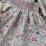 Girls Pink Flower Print Dress 3 Months