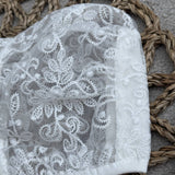 Baby Girls White Vintage Lace Bonnet