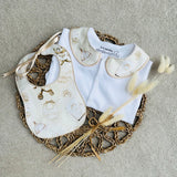 Unisex Baby Dior Handmade Sleepsuit And Bib