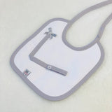 Perfect Little Thing Grey Personalised Dummy Clip Bib