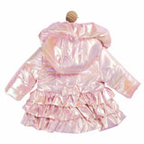 Mintini Girls Pink Frill Winter Coat