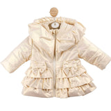 Mintini Girls Gold Frill Winter Coat