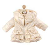 Mintini Girls Gold Frill Winter Coat