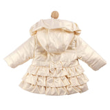 Mintini Girls Gold Frill Winter Coat