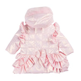 Mintini Girls Pink Furr Hood Winter Coat