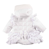 Mintini Girls White Furr Hood Winter Coat