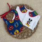 Personalised Mickey Mouse Baby Gift Set – Handmade Bodysuit & Bib