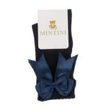 Mintini Baby Girl Bow Knee Socks - Navy