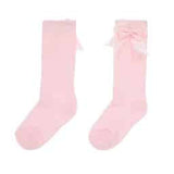 Mintini Baby Girl Bow Knee Socks - Pink